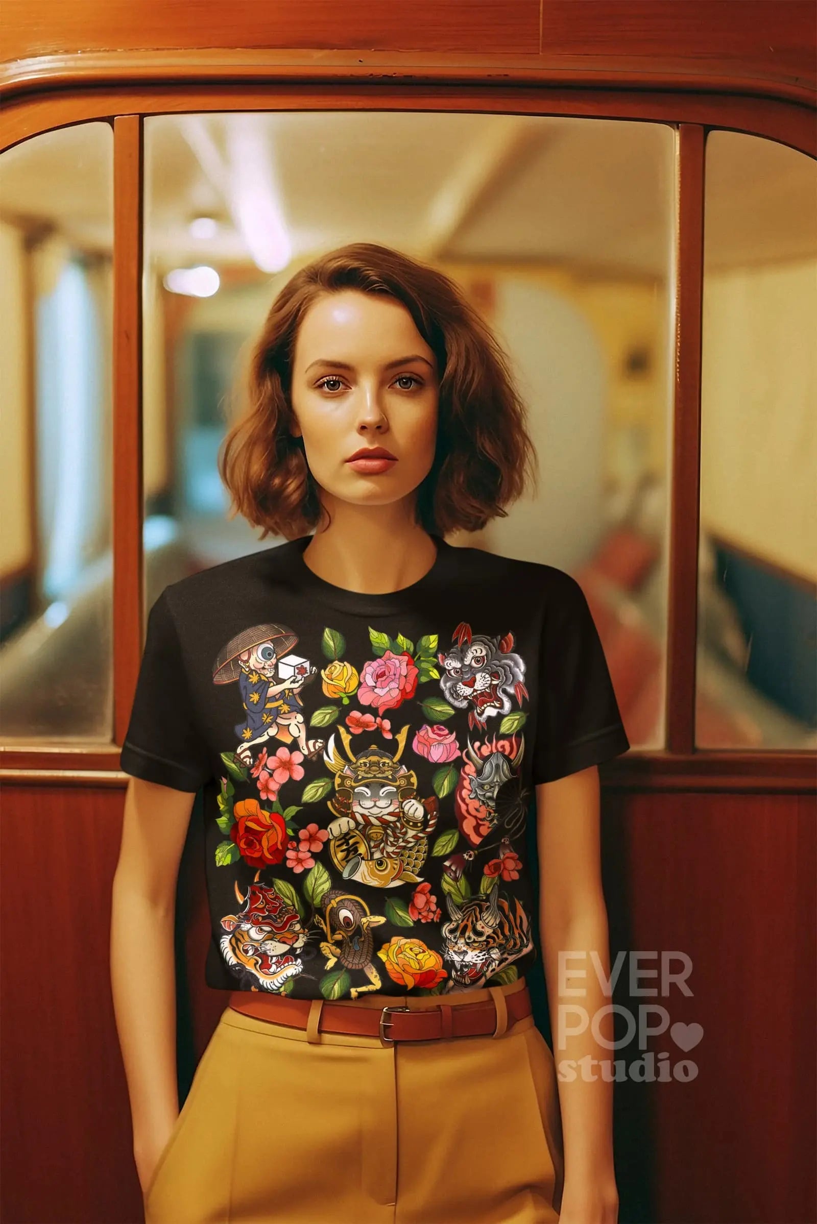 Kawaii Japanese Tattoo Graphic Tee Shirt, Hoodie Sweatshirt