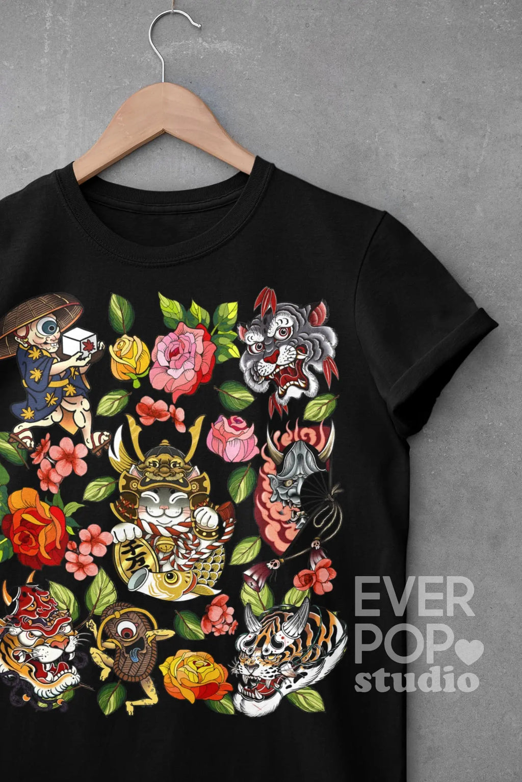 Kawaii Japanese Tattoo Graphic Tee Shirt, Hoodie Sweatshirt