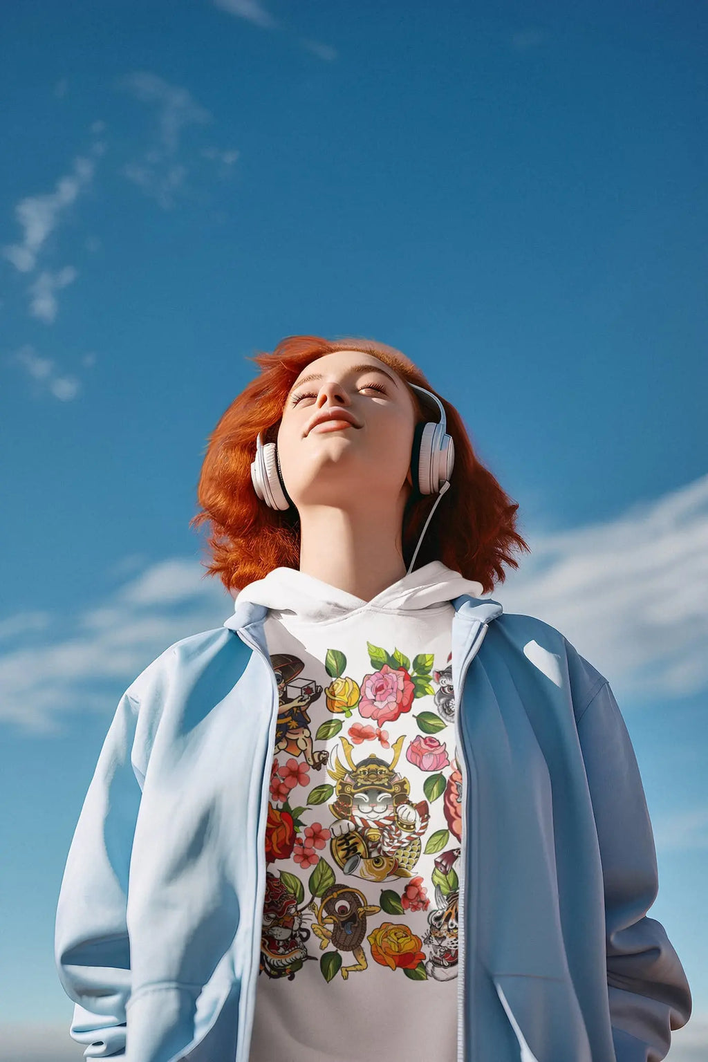 Kawaii Japanese Tattoo Graphic Tee Shirt, Hoodie Sweatshirt