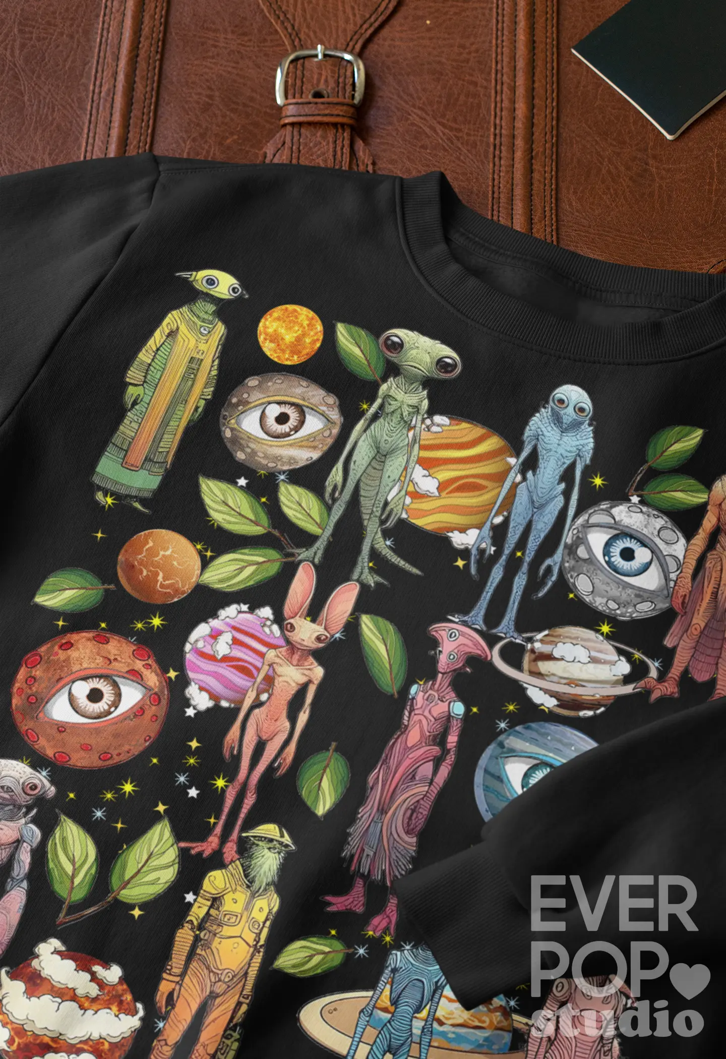 Alien Cosmic Watchers Graphic Tee Shirt, Hoodie Sweatshirt