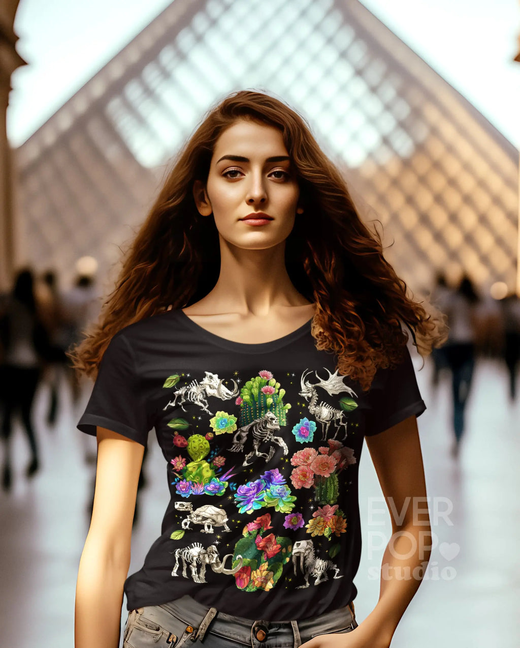 Cactus Animal Skeleton Graphic Tee Shirt, Hoodie Sweatshirt