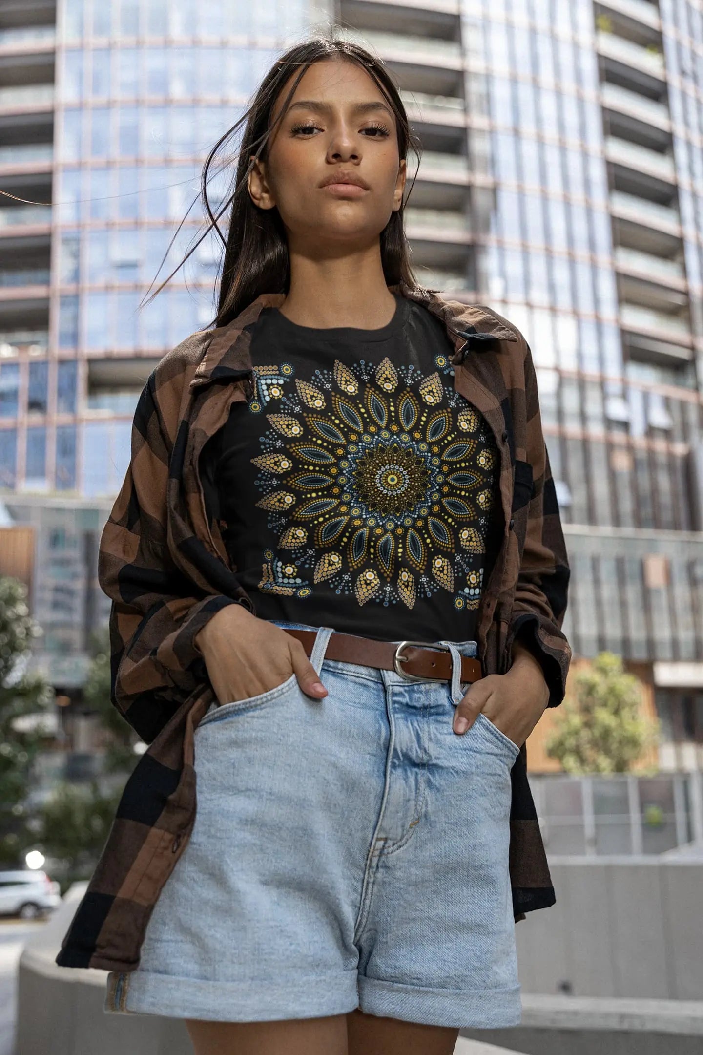 Aztec Mandala Graphic Tee Shirt, Hoodie Sweatshirt