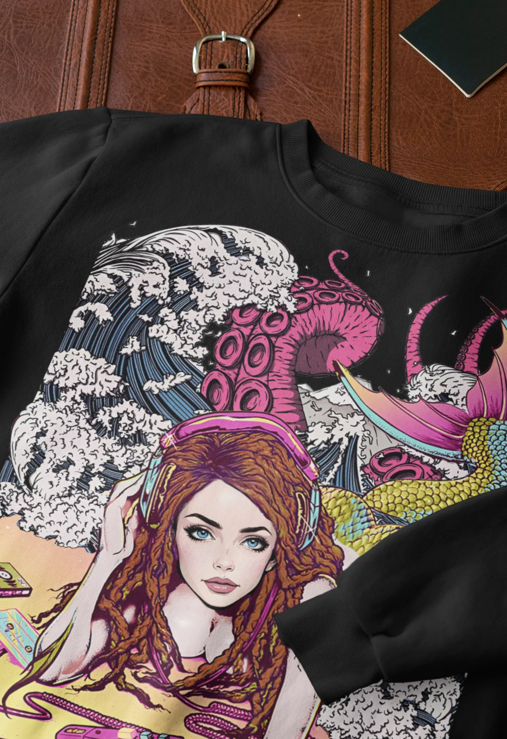 Beach Mermaid Graphic Tee Shirt, Hoodie Sweatshirt