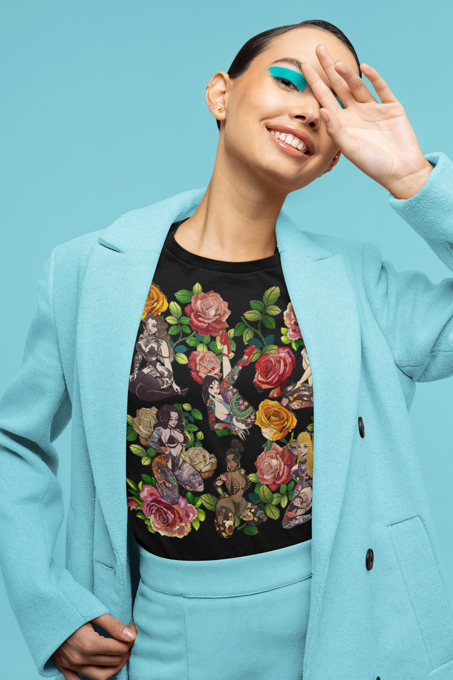 Tattoo Retro Vintage Pin-Up Girls Graphic Tee Shirt, Hoodie Sweatshirt