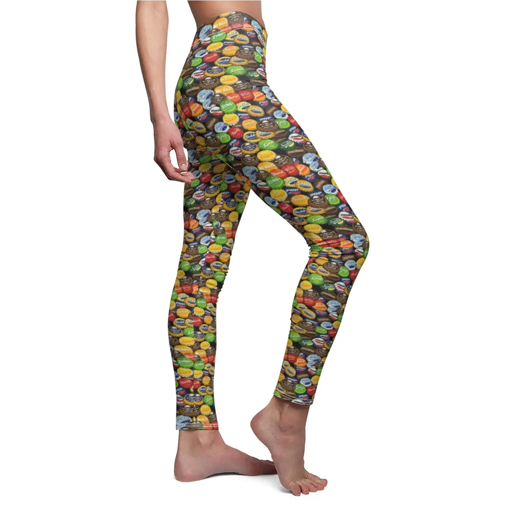 Vintage Bottle Cap Leggings: Gothic Yoga Pants, Gym Workout Clothes