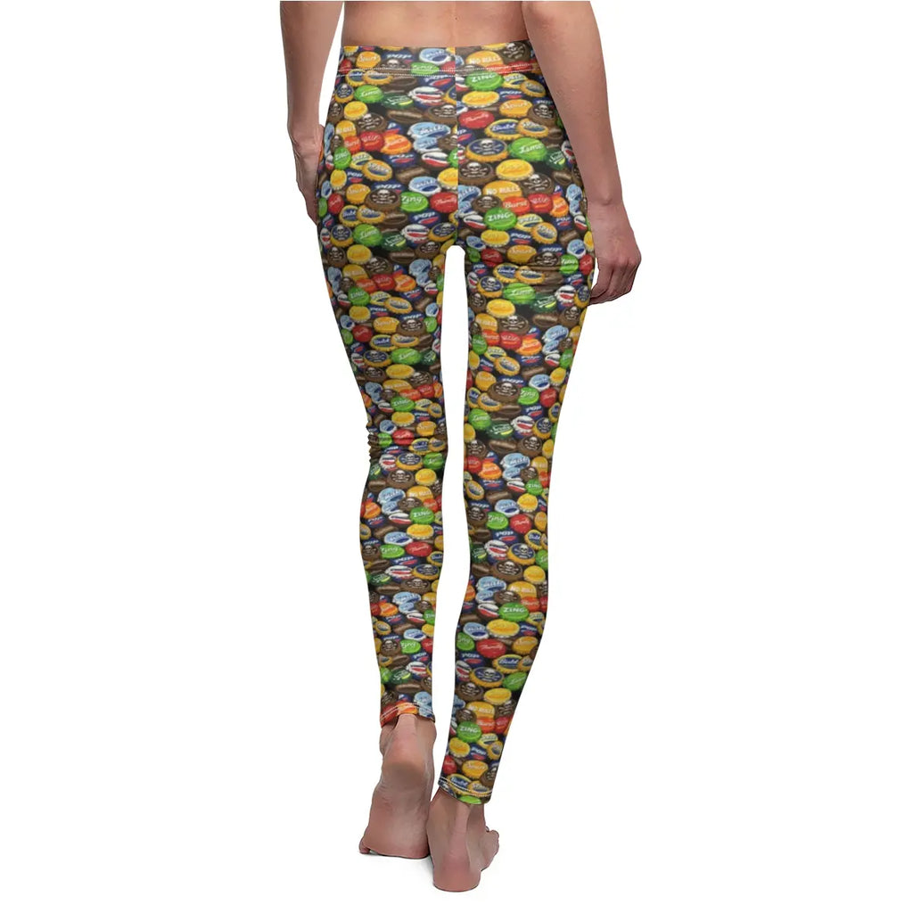 Vintage Bottle Cap Leggings: Gothic Yoga Pants, Gym Workout Clothes
