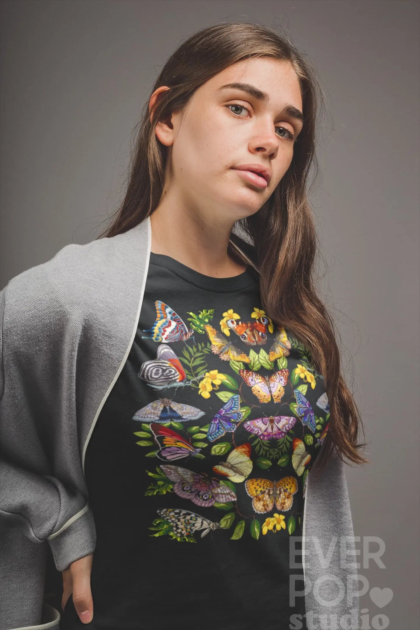 Butterfly Moth Graphic Tee Shirt, Hoodie Sweatshirt