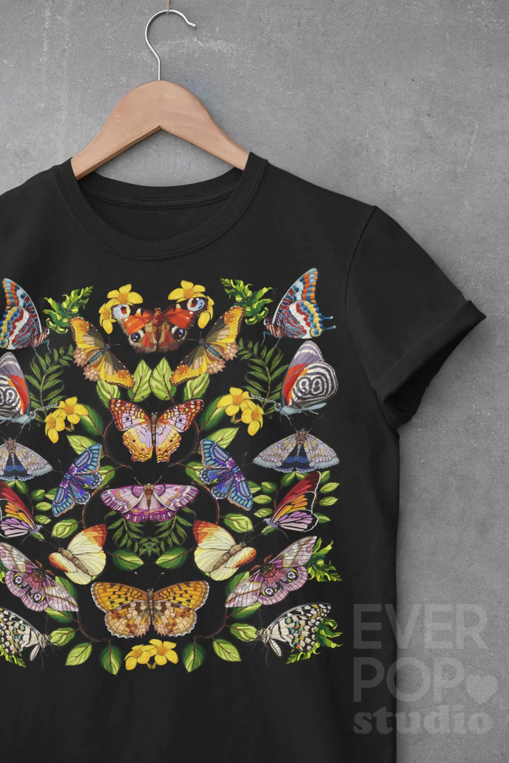 Butterfly Moth Graphic Tee Shirt, Hoodie Sweatshirt