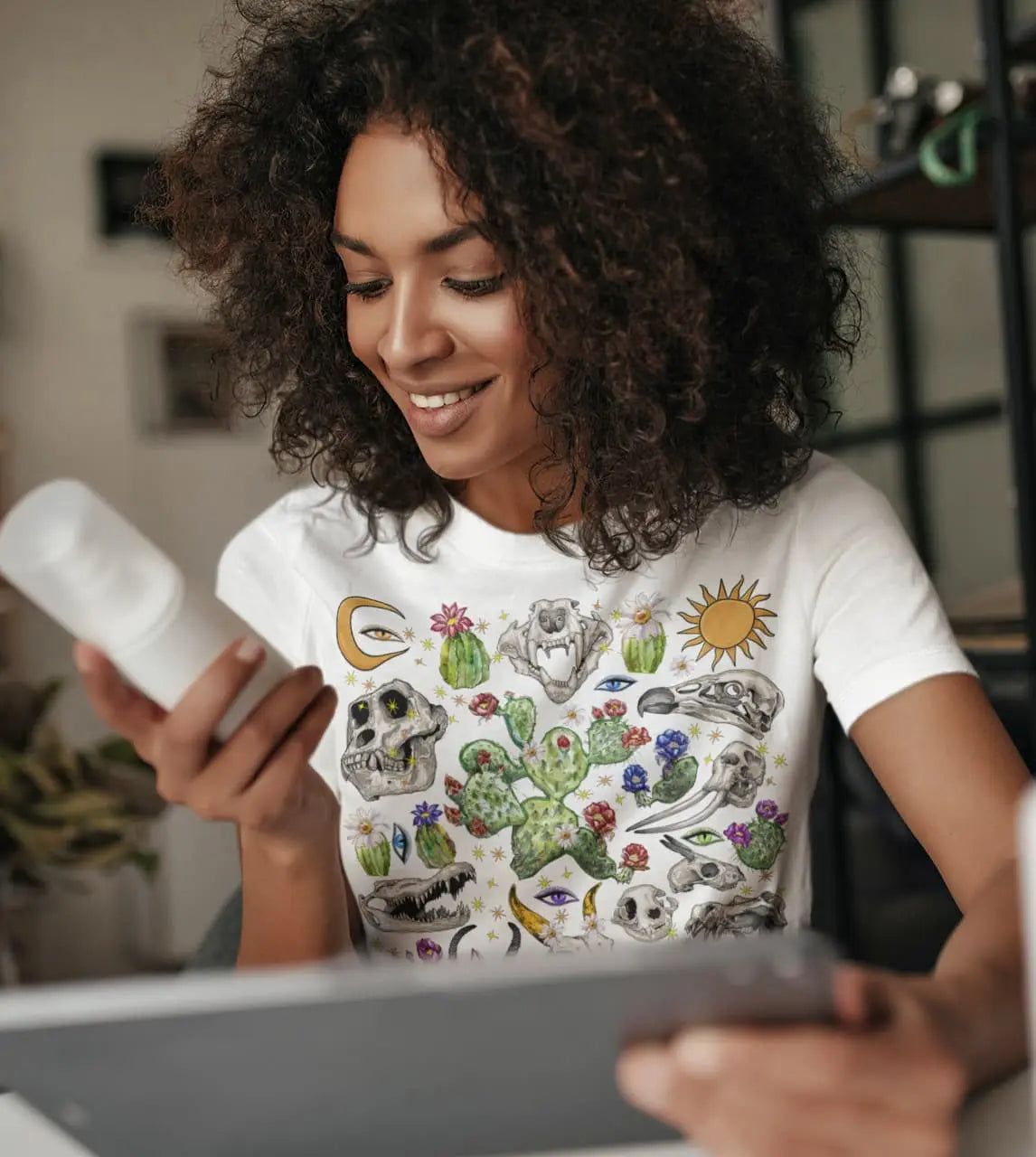 Skull Cactus Desert Graphic Tee Shirt, Hoodie Sweatshirt