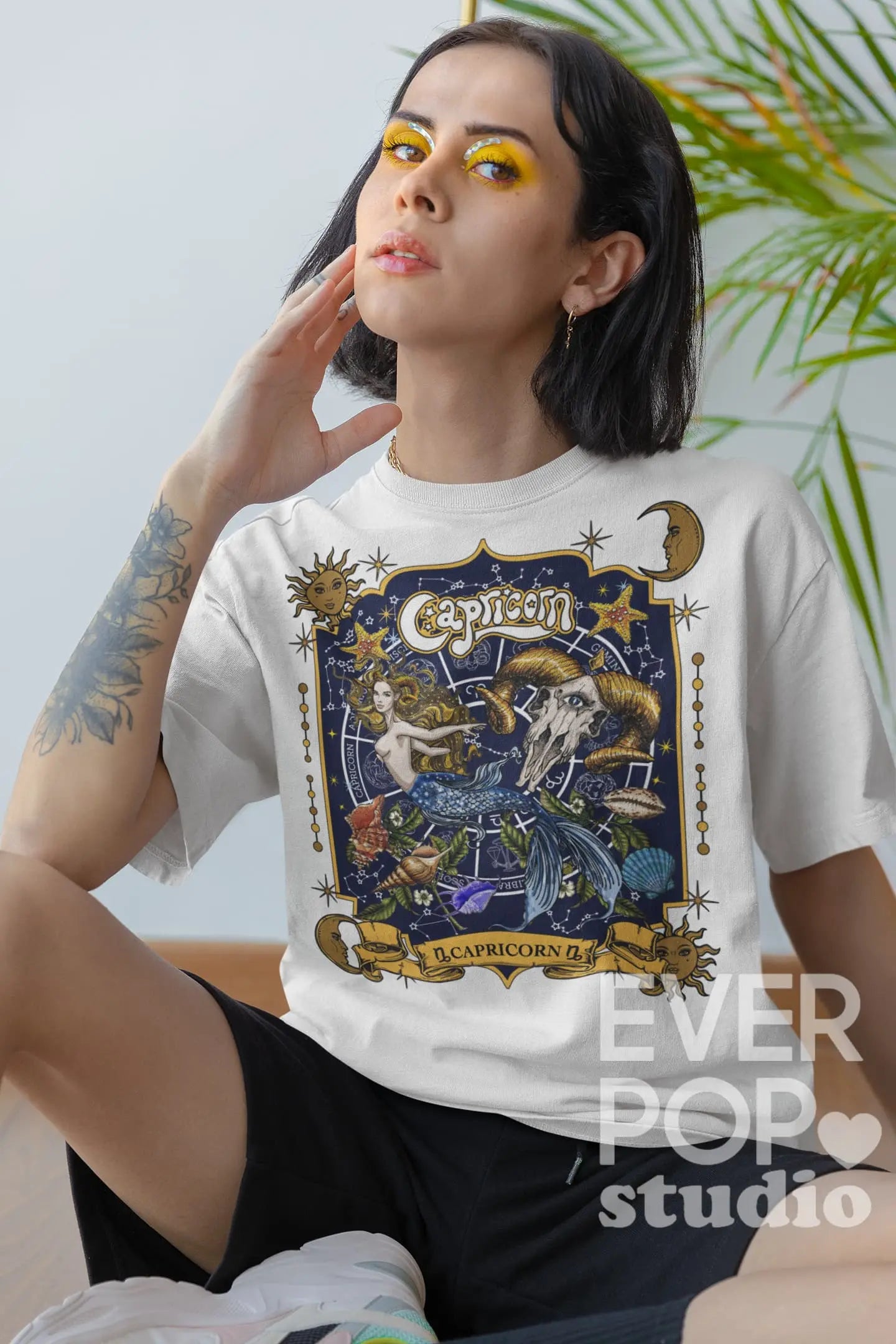 Capricorn Zodiac Graphic Tee Shirt, Hoodie Sweatshirt