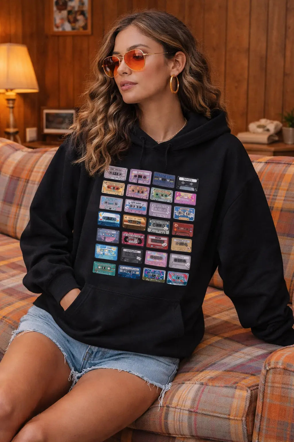 Retro Cassette Tape Graphic Tee Shirt, Hoodie Sweatshirt