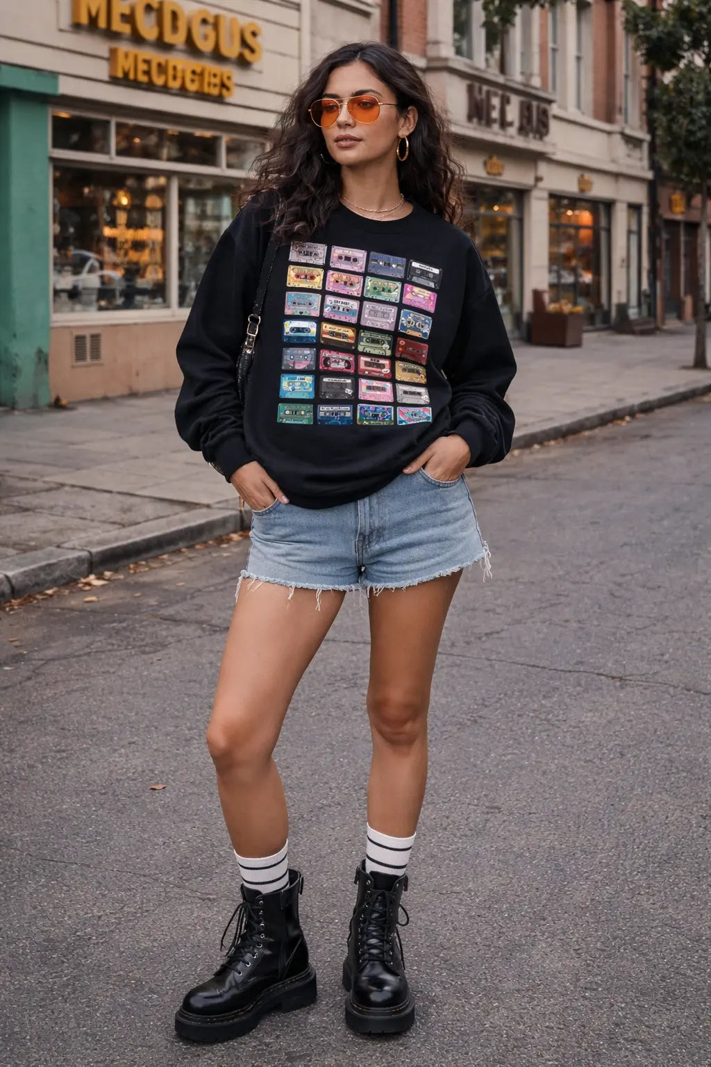 Retro Cassette Tape Graphic Tee Shirt, Hoodie Sweatshirt