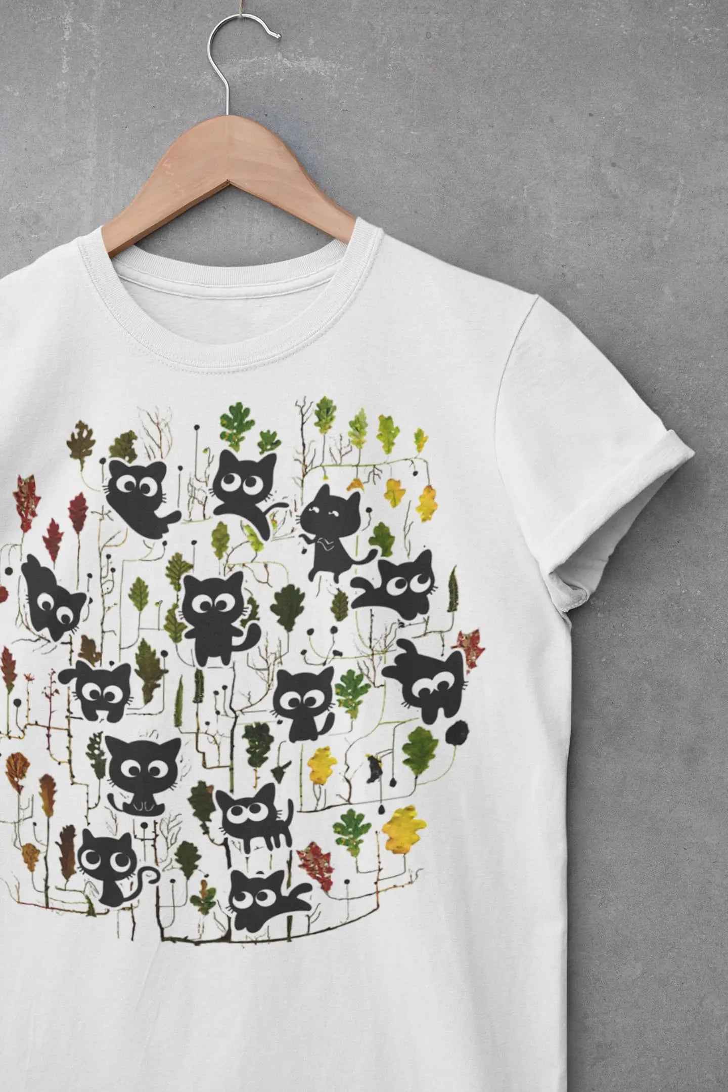 Cute Cat Tree Graphic Tee Shirt, Hoodie Sweatshirt