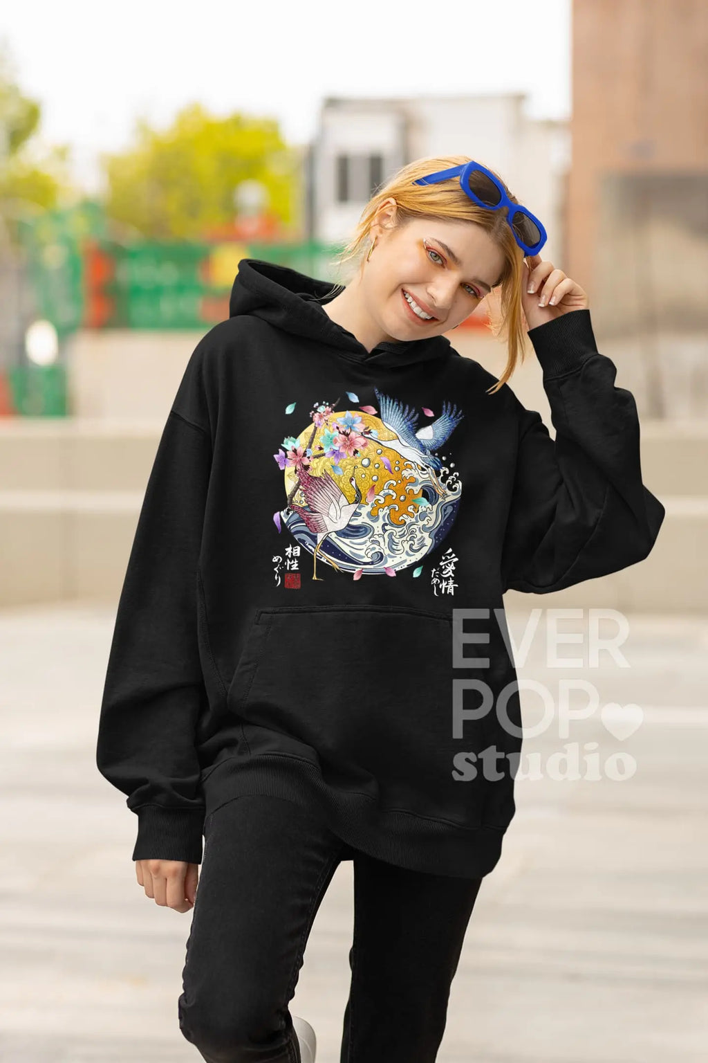 Crane Bird Graphic Tee Shirt, Hoodie Sweatshirt