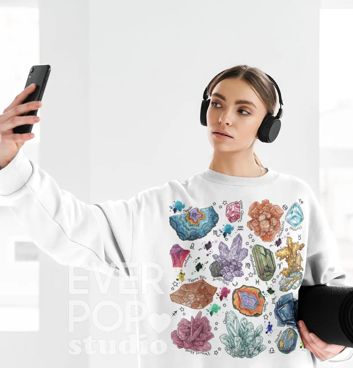 Witchy Crystal Graphic Tee Shirt, Hoodie Sweatshirt