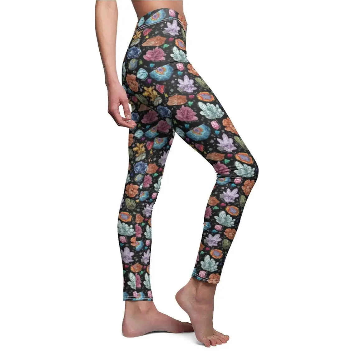 Crystal Print Leggings: Spandex Yoga Pants, Activewear