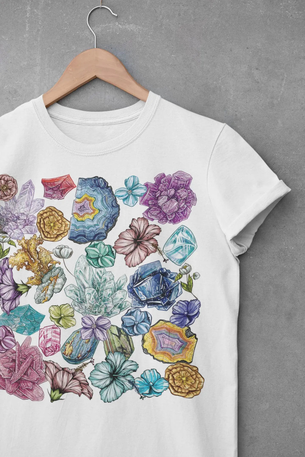 Crystal Flower Graphic Tee Shirt, Hoodie Sweatshirt