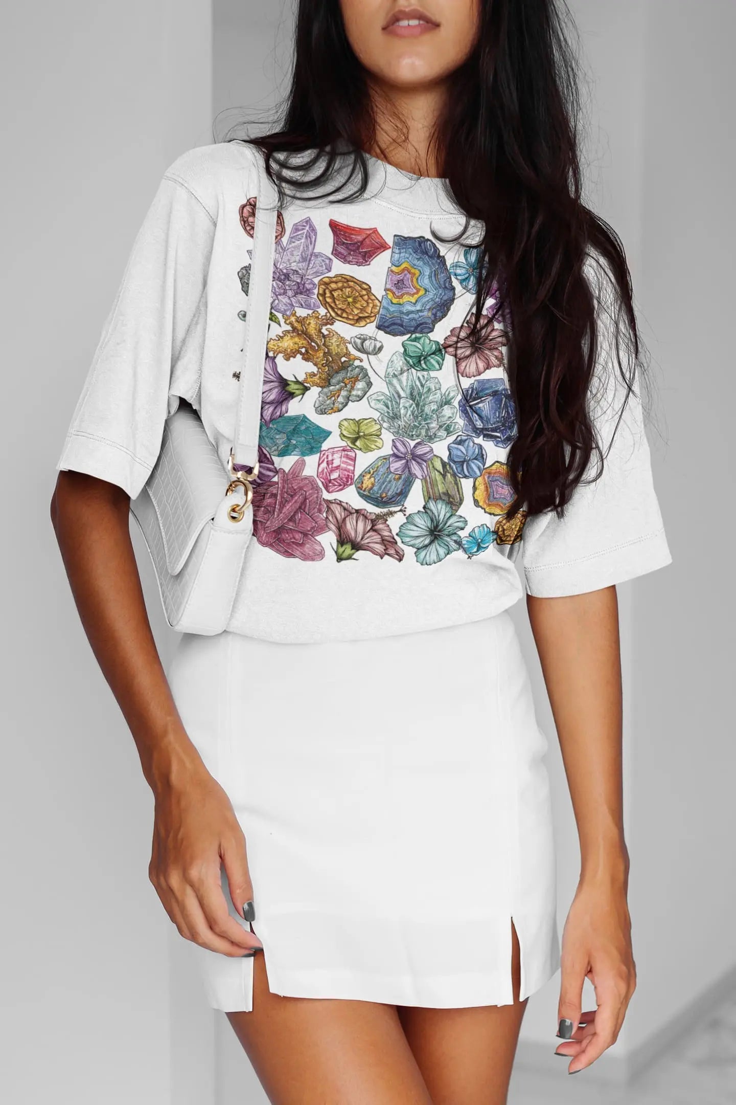 Crystal Flower Graphic Tee Shirt, Hoodie Sweatshirt