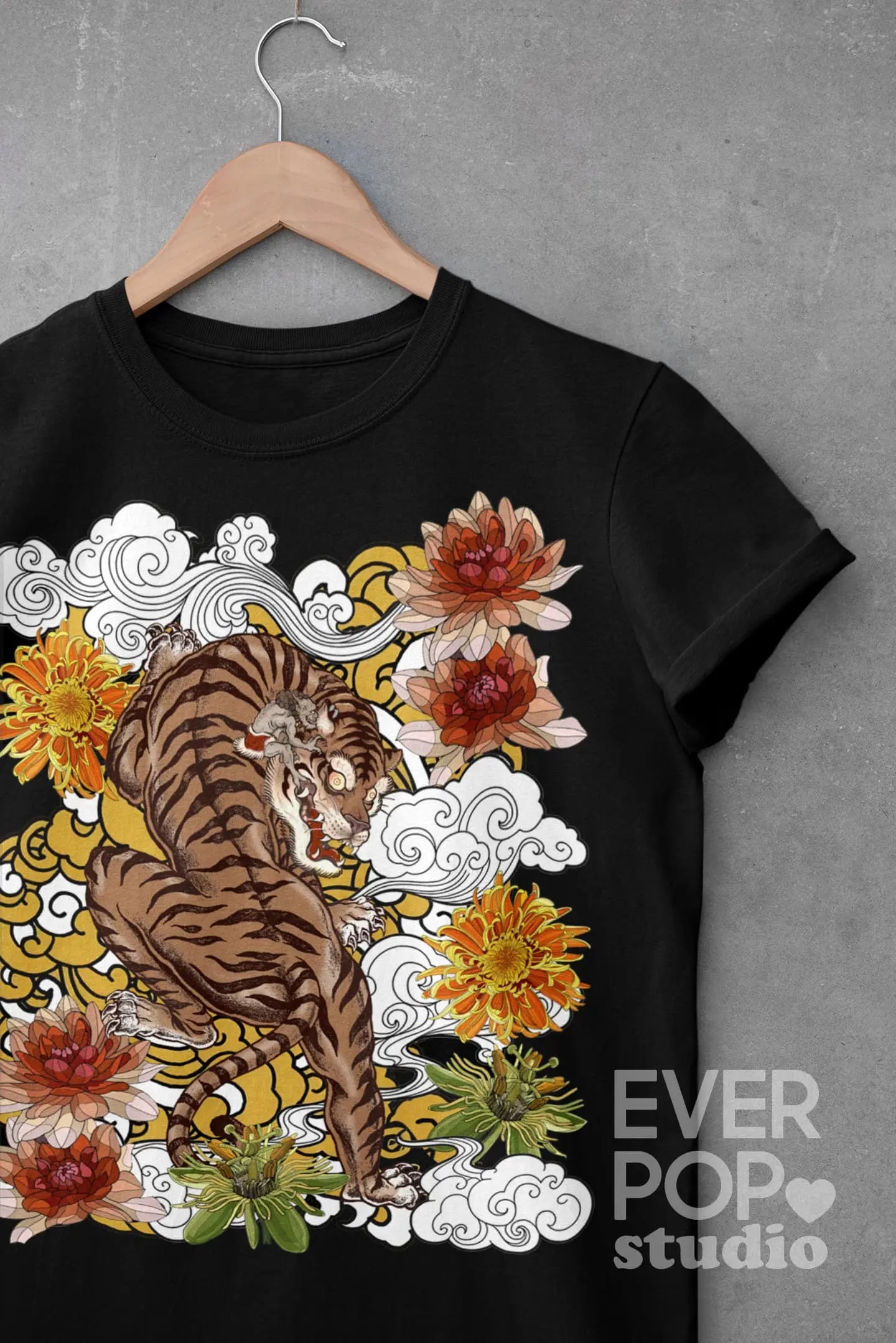 Devil Tiger Graphic Tee Shirt, Hoodie Sweatshirt