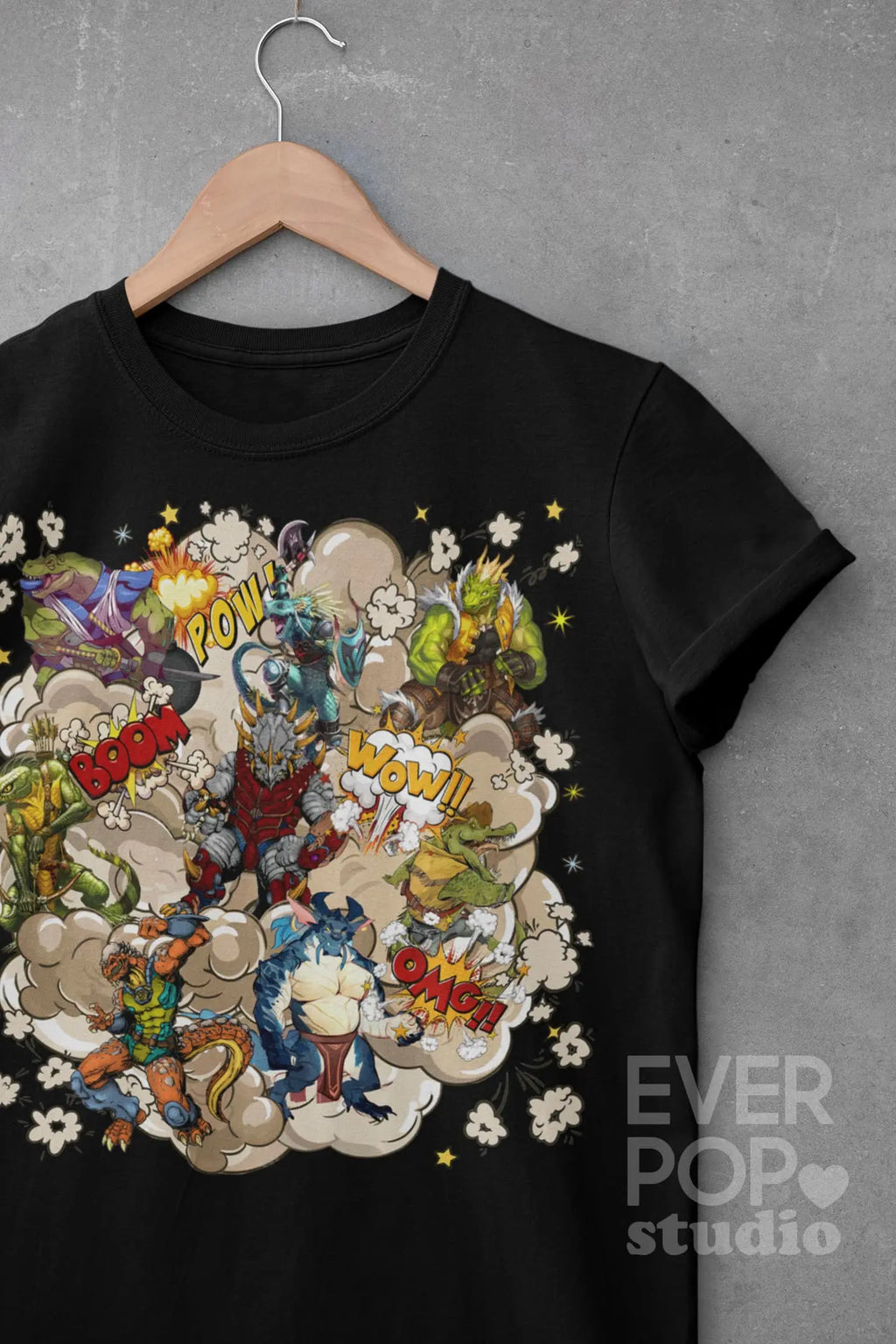 Dinosaur Fighter Graphic Tee Shirt, Hoodie Sweatshirt