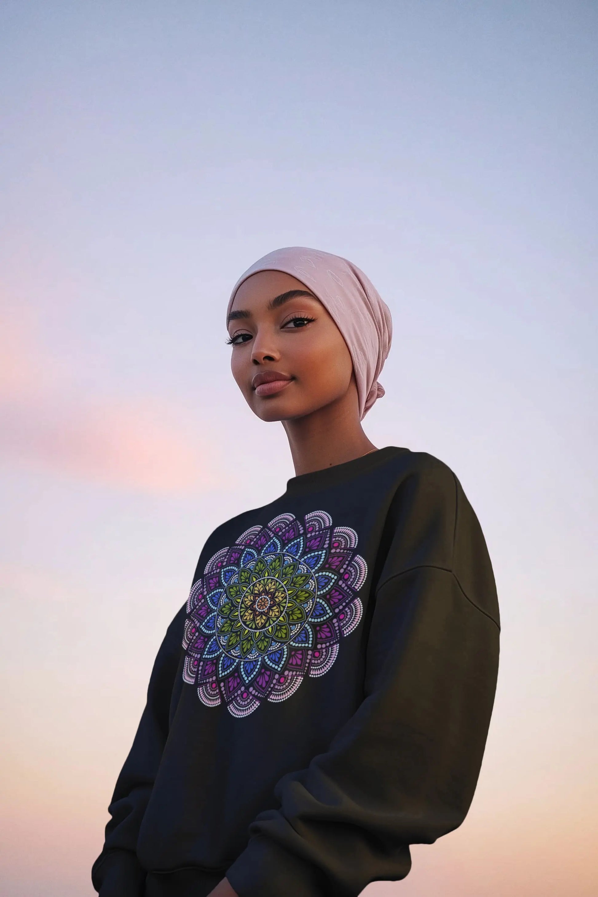 Colorful Dot Mandala Graphic Tee Shirt, Hoodie Sweatshirt