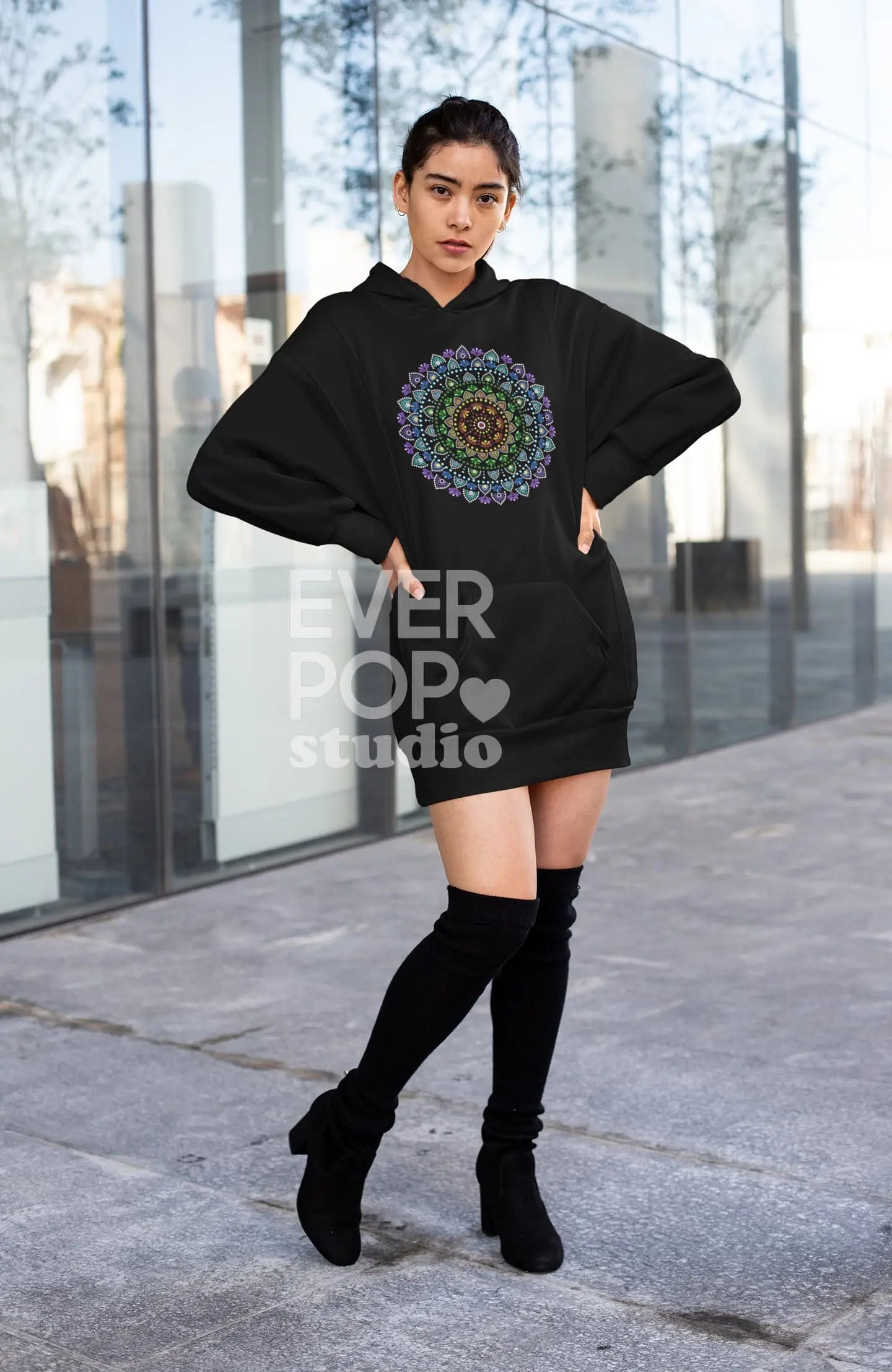 Dot Mandala Graphic Tee Shirt, Hoodie Sweatshirt