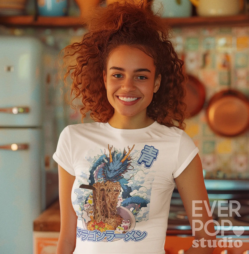 Blue Dragon Ramen – Japanese Anime Graphic Tee Shirt, Hoodie Sweatshirt