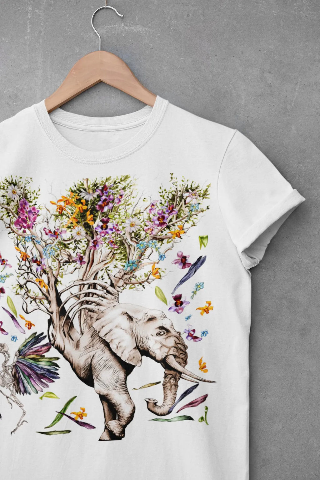 Elephant Tree Graphic Tee Shirt, Hoodie Sweatshirt
