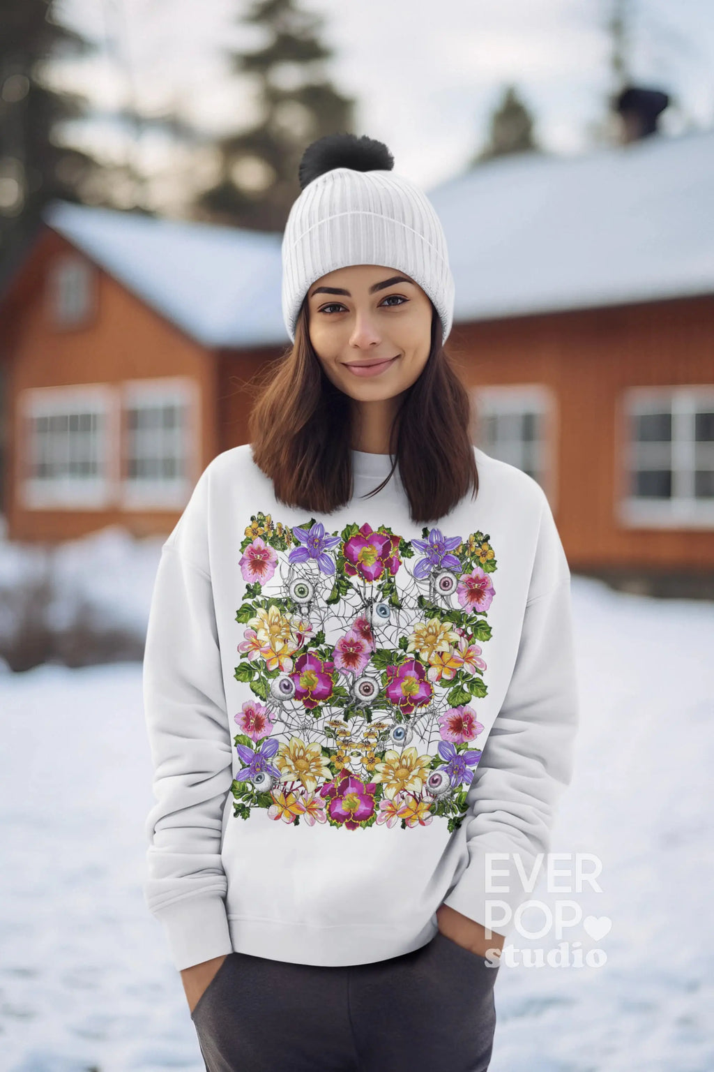 Goth Eye Spider Graphic Tee Shirt, Hoodie Sweatshirt