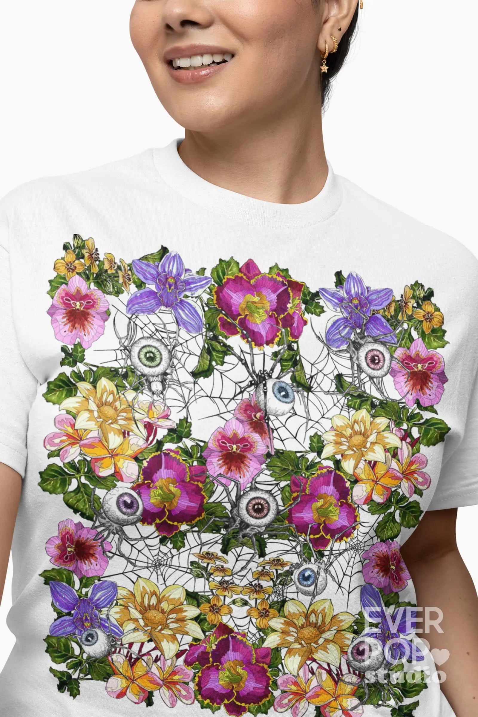 Goth Eye Spider Graphic Tee Shirt, Hoodie Sweatshirt