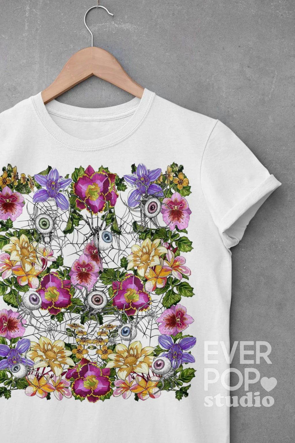 Goth Eye Spider Graphic Tee Shirt, Hoodie Sweatshirt