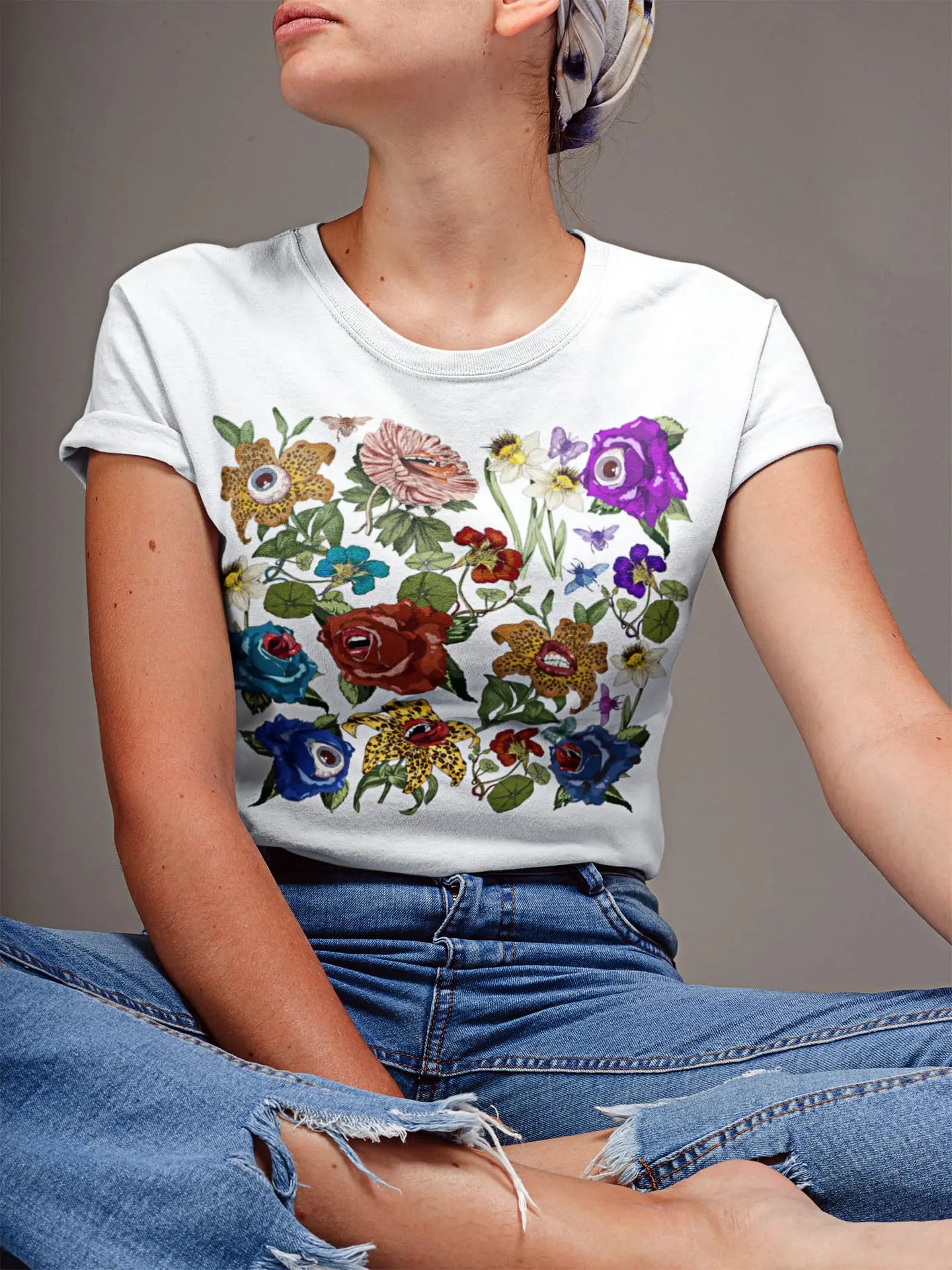 Lip Flower Graphic Tee Shirt, Hoodie Sweatshirt