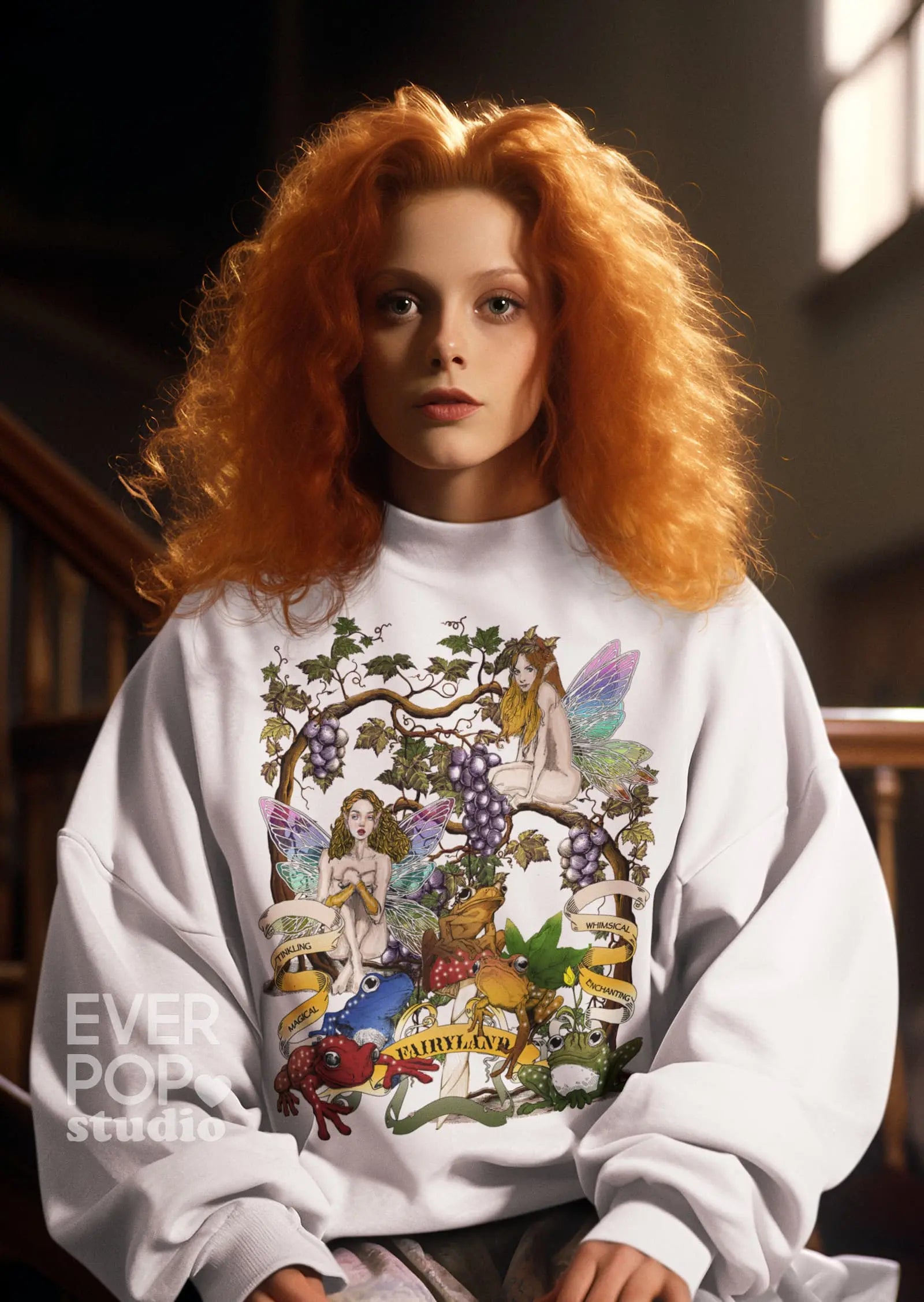 Fairy Frog Tree Graphic Tee shirt, Hoodie Sweatshirt