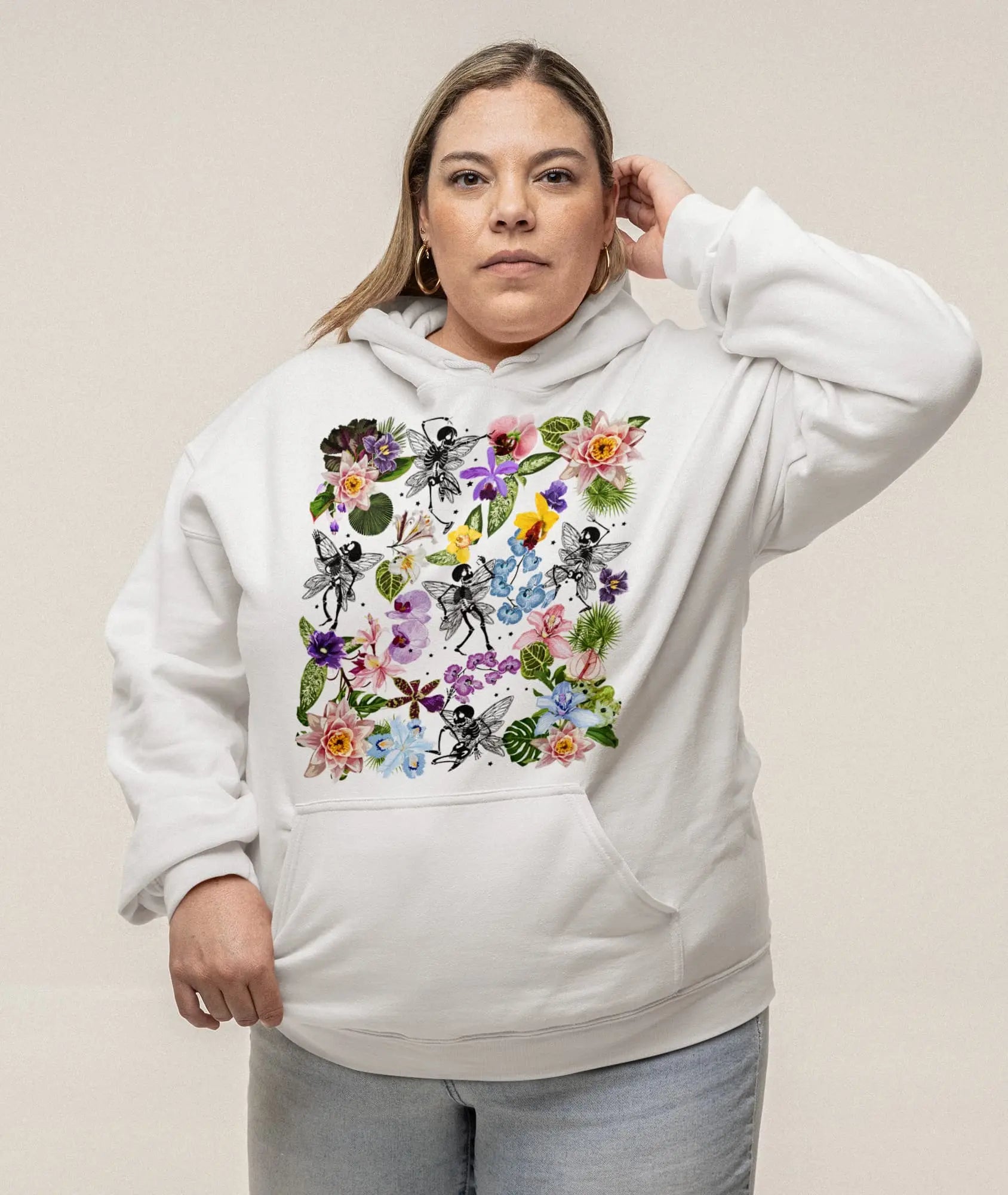 Dancing Skeleton, Fairy Graphic Tee Shirt, Hoodie Sweatshirt