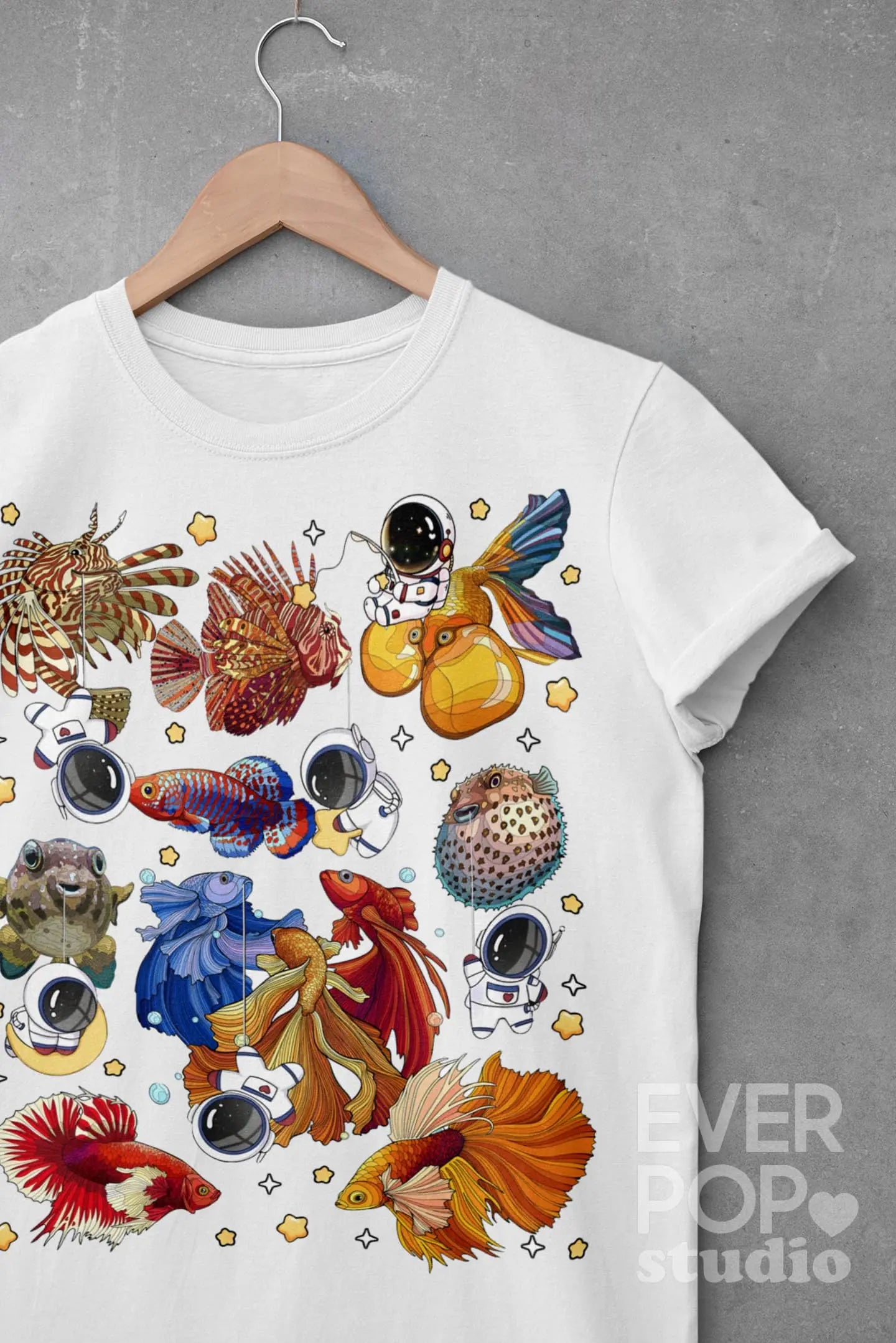 Fish Space Graphic Tee Shirt, Hoodie Sweatshirt