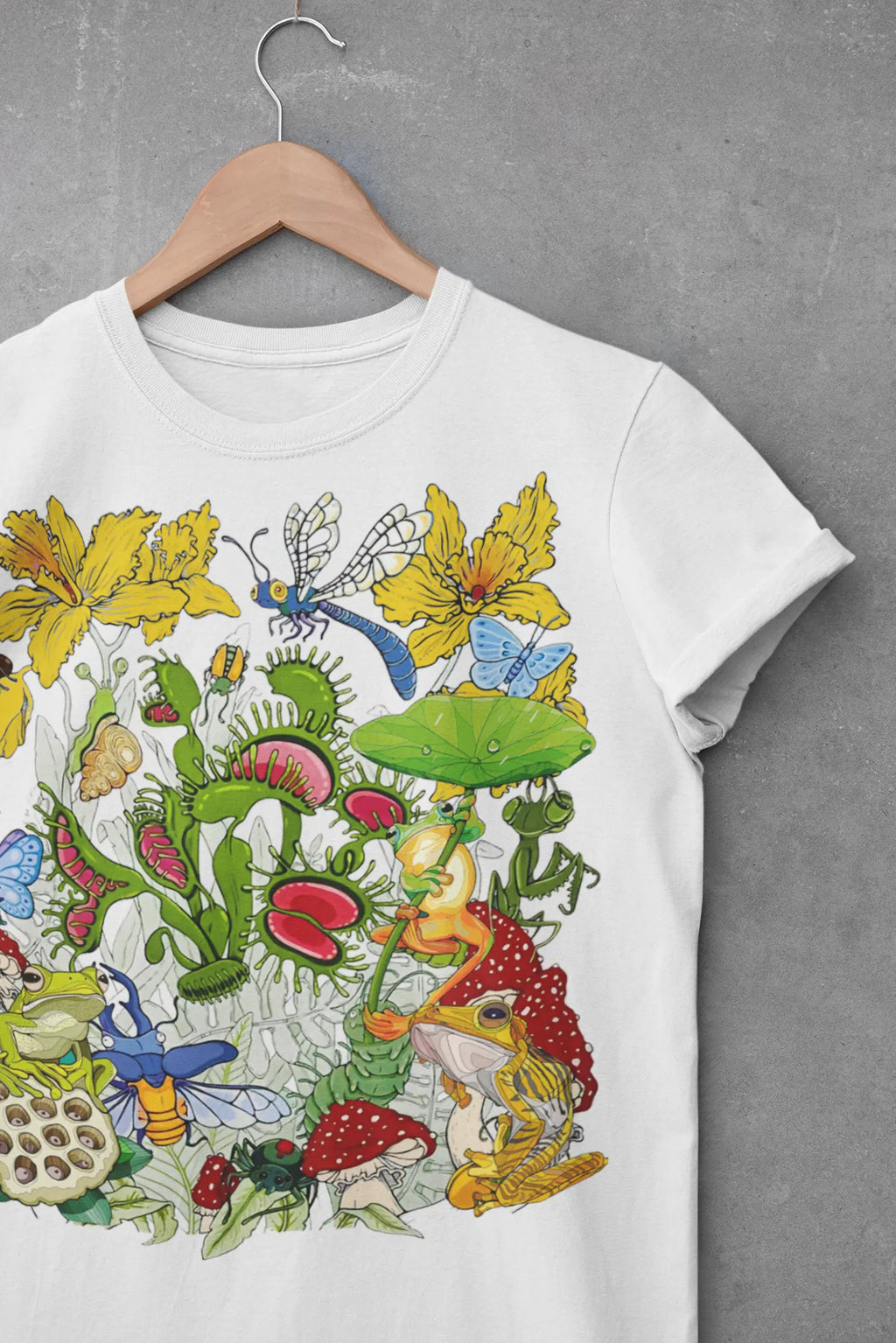Whimsical Flytrap Garden Graphic Tee Shirt, Hoodie Sweatshirt