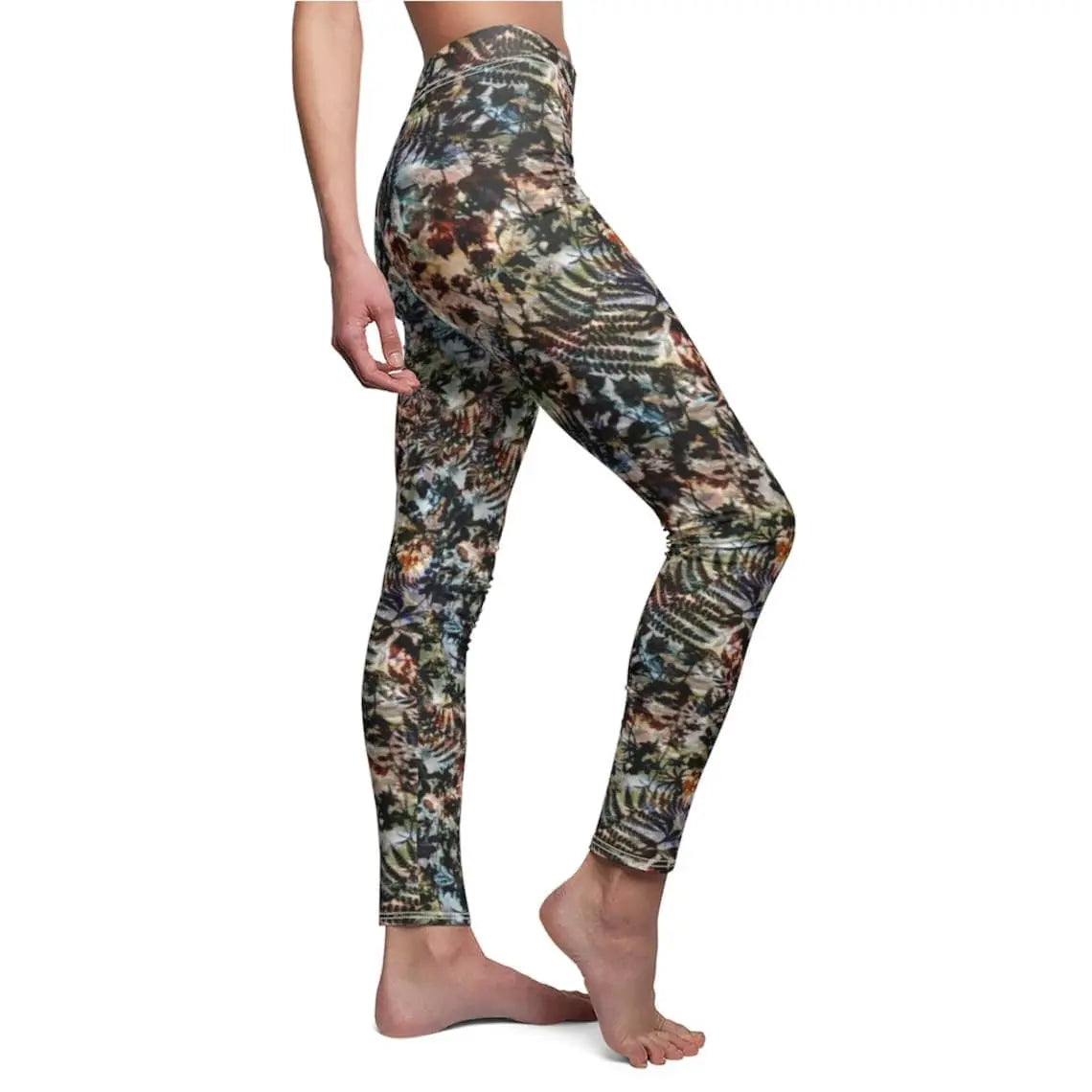 Forest Camo Leggings: Abstract Print Yoga Pants