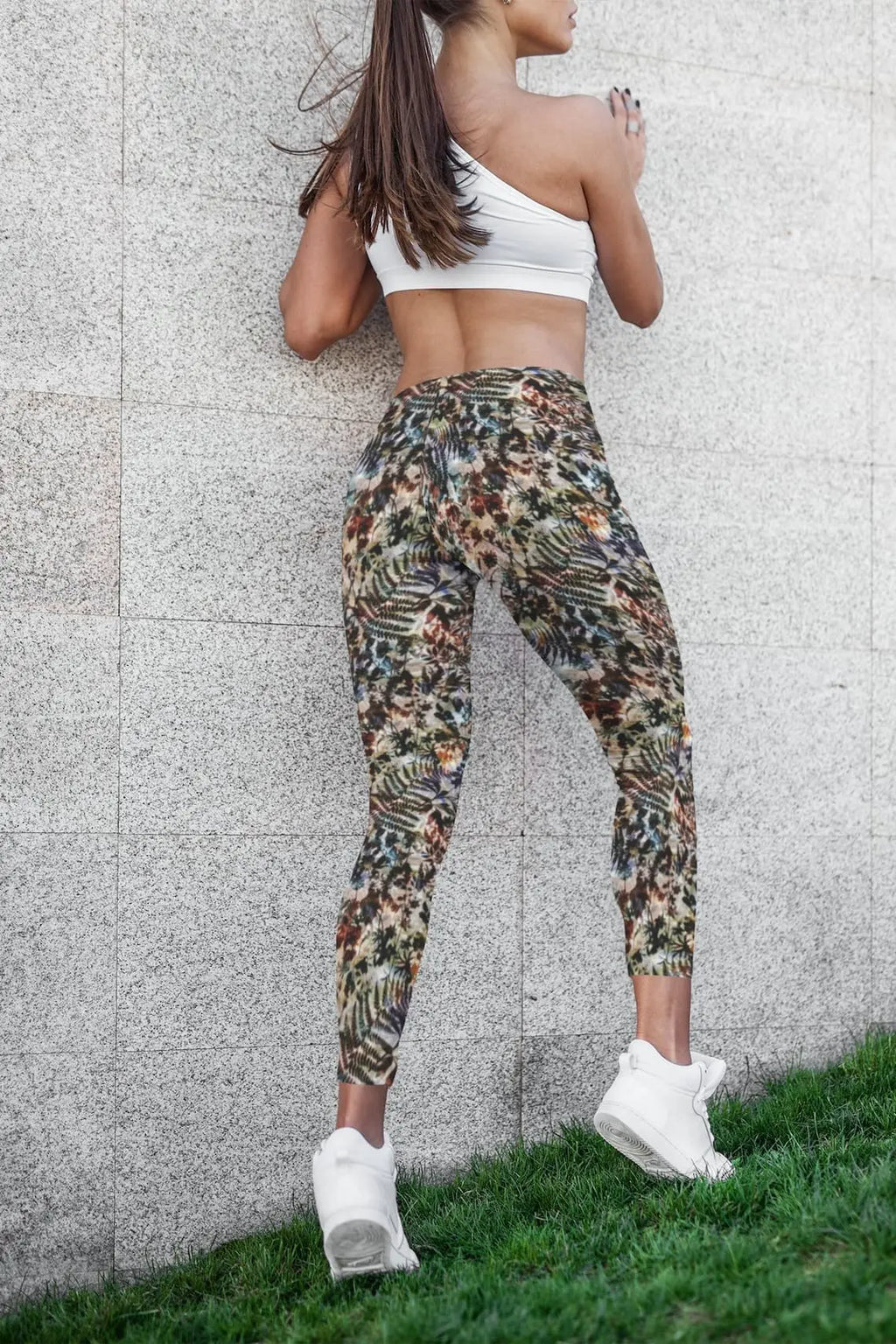 Forest Camo Leggings: Abstract Print Yoga Pants