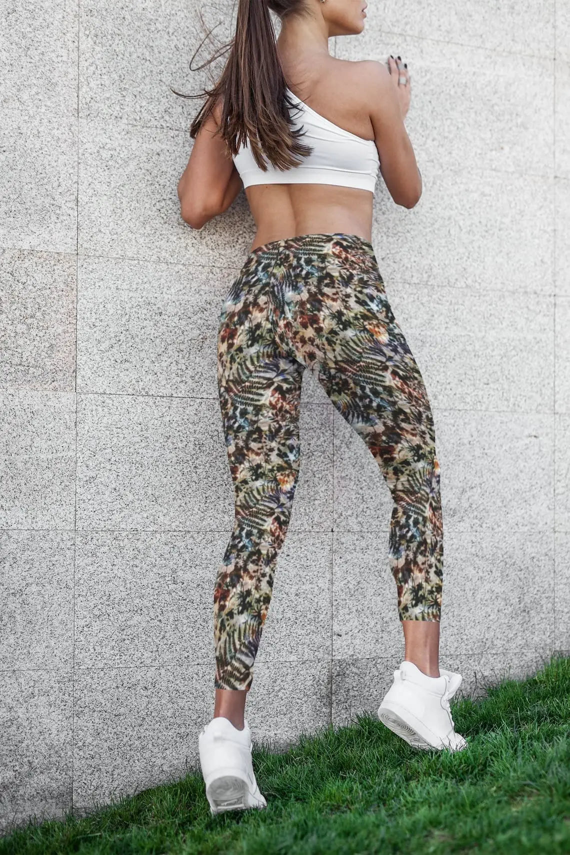 Forest Camo Leggings: Abstract Print Yoga Pants