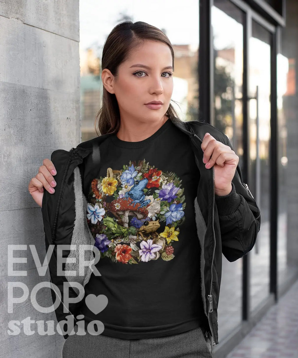 Mushroom Frog Graphic Tee Shirt, Hoodie Sweatshirt