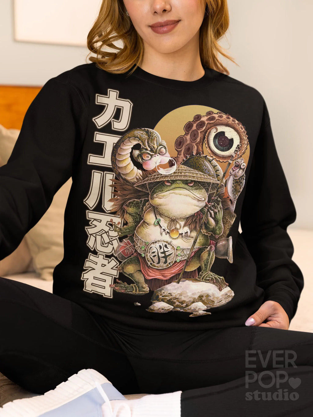 Frog Ninja Graphic Tee Shirt, Hoodie Sweatshirt