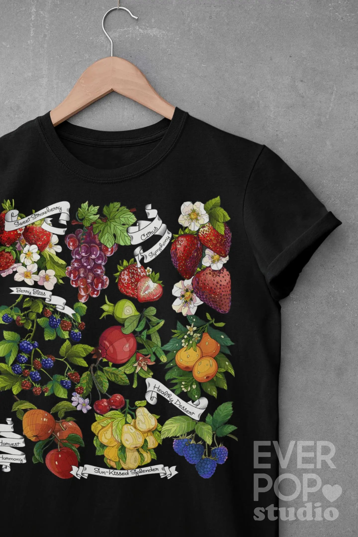 Fruit Floral Graphic Tee Shirt, Hoodie Sweatshirt