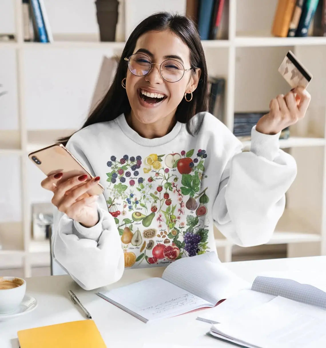 Botanical Fruit Graphic Tee Shirt, Hoodie Sweatshirt