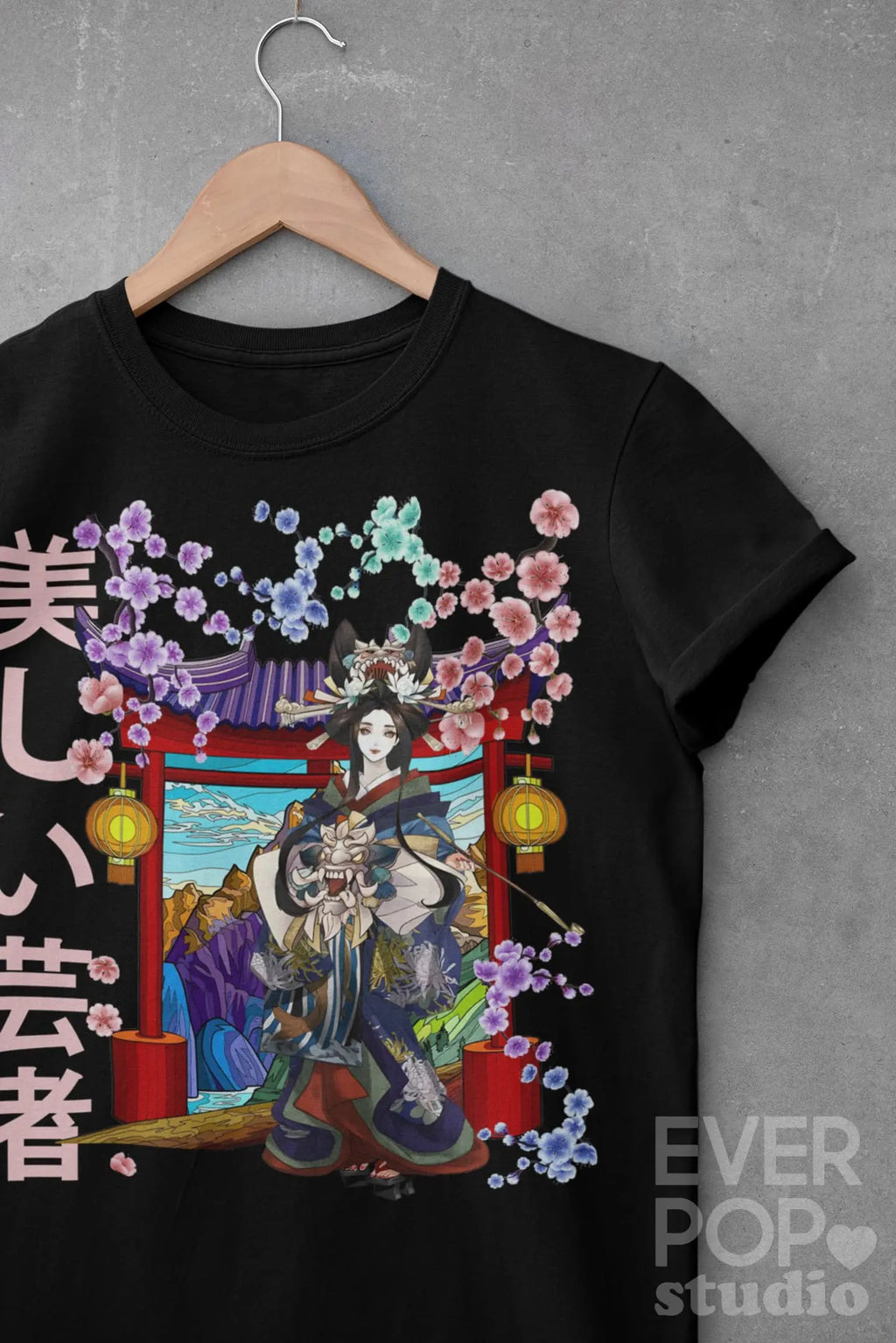 Japanese Geisha Graphic Tee Shirt, Hoodie Sweatshirt