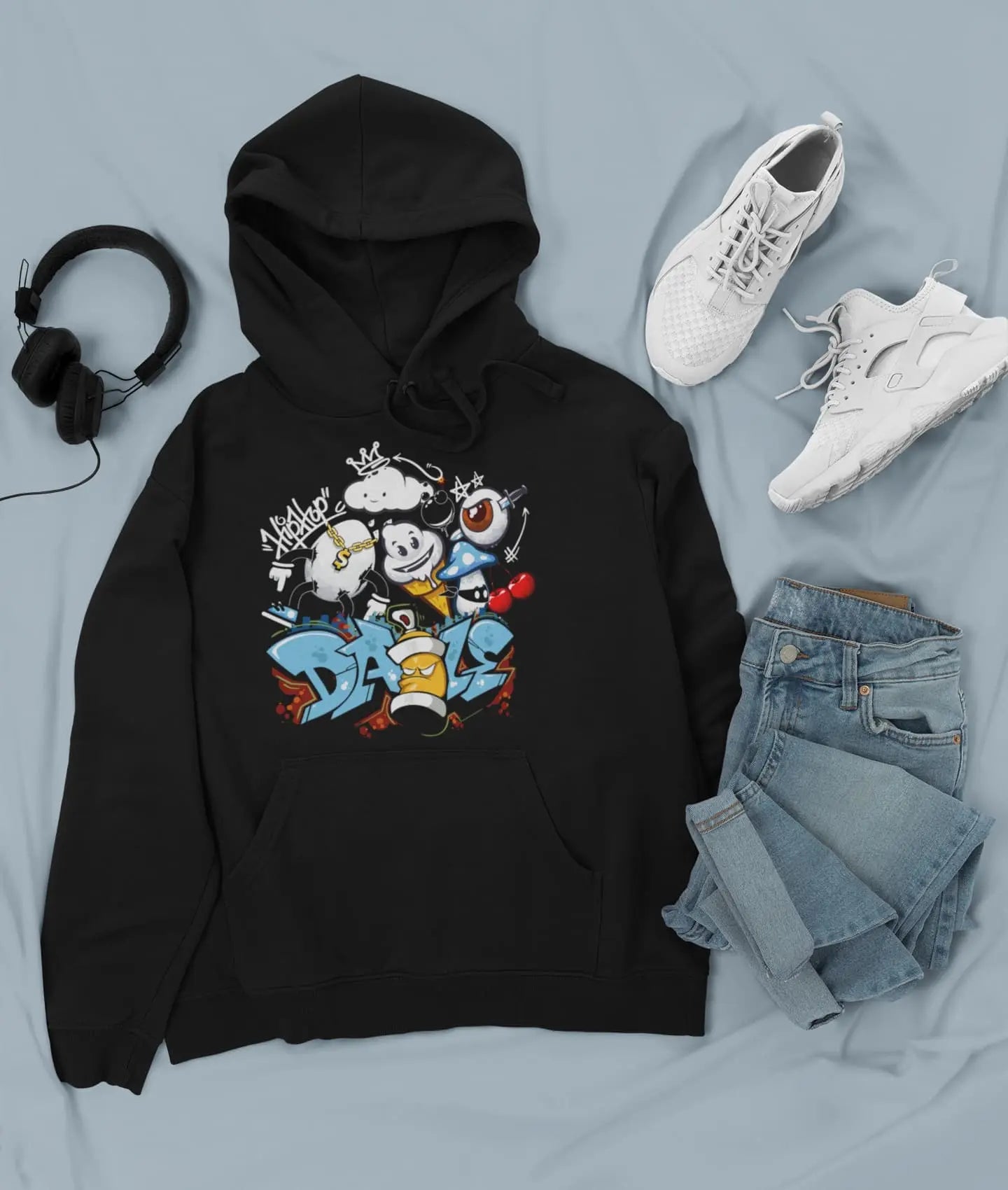 Graffiti Cartoon Graphic Tee Shirt, Hoodie Sweatshirt