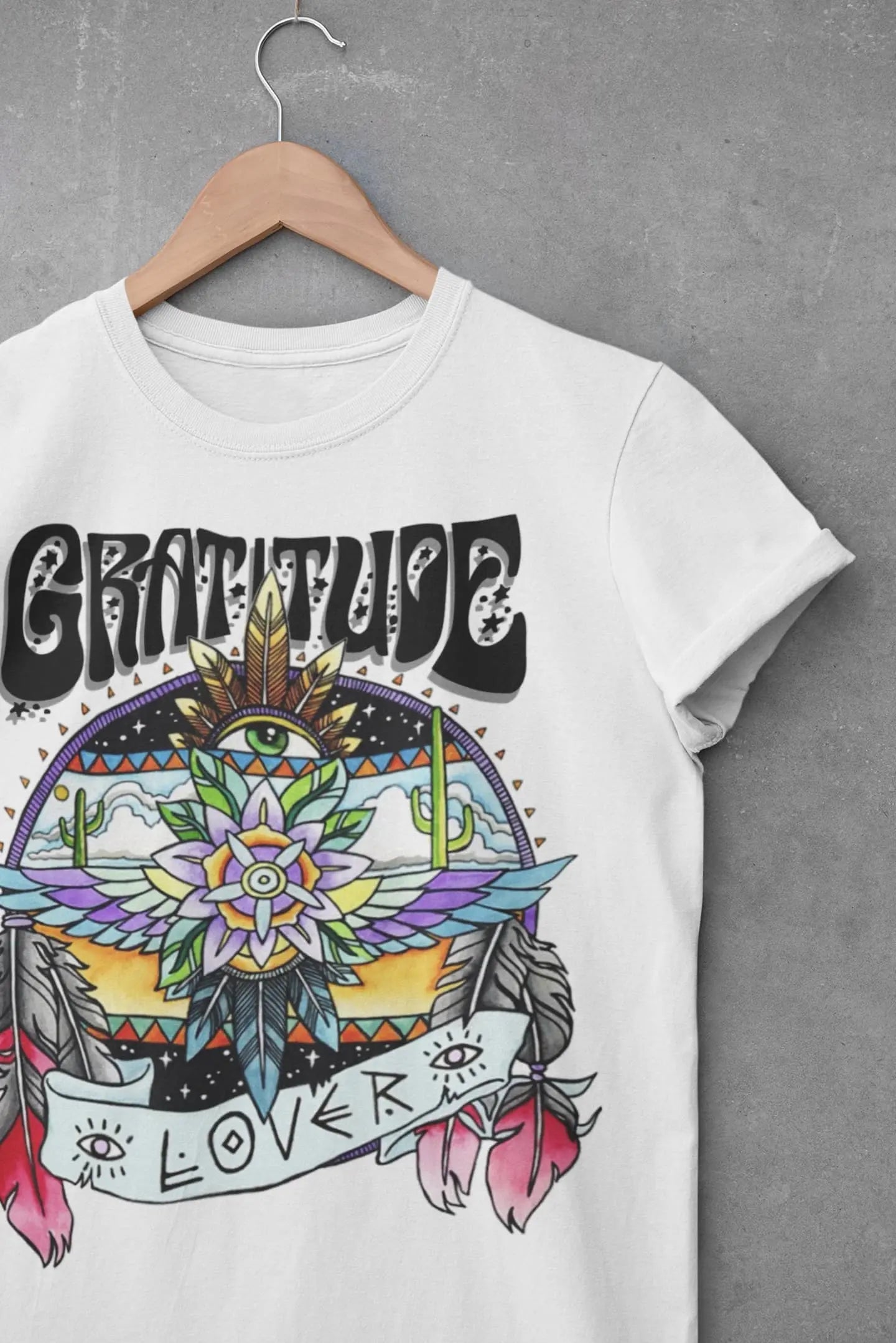Gratitude Hippie Graphic Tee Shirt, Hoodie Sweatshirt