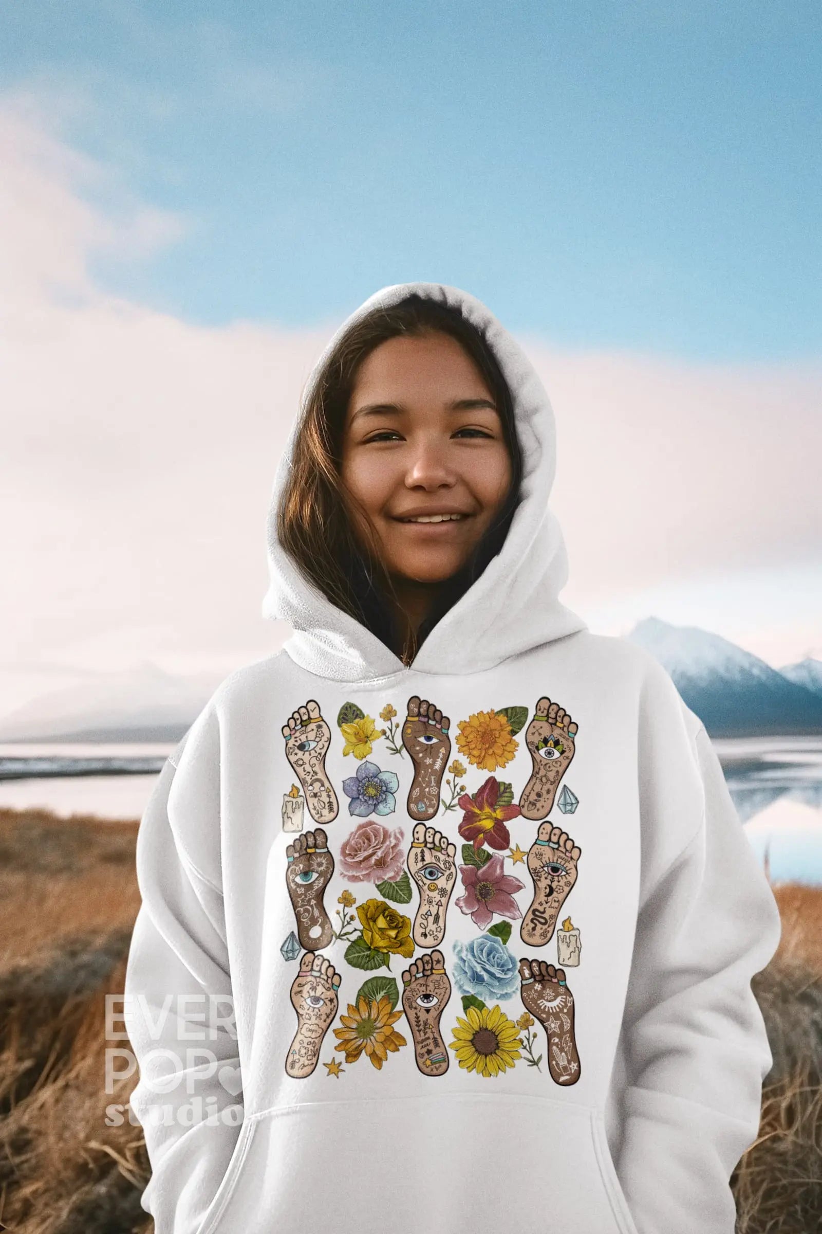 Hamsa Feet Graphic Tee Shirt, Hoodie sweatshirt