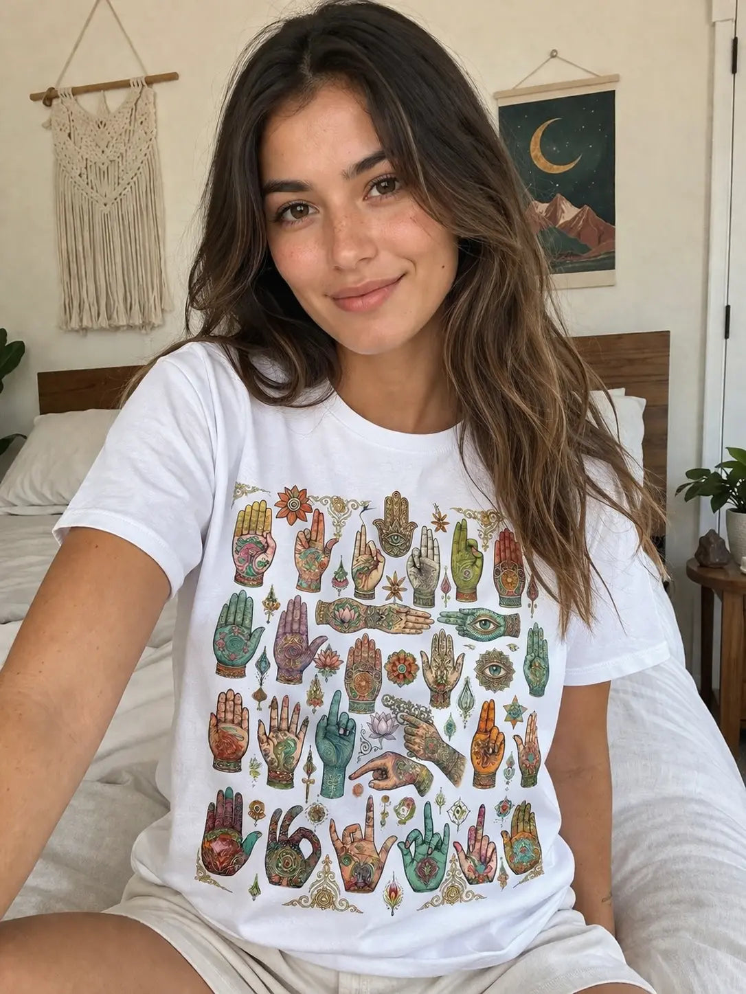Hamsa & Third Eye Hands Graphic Tee Shirt, Hoodie Sweatshirt