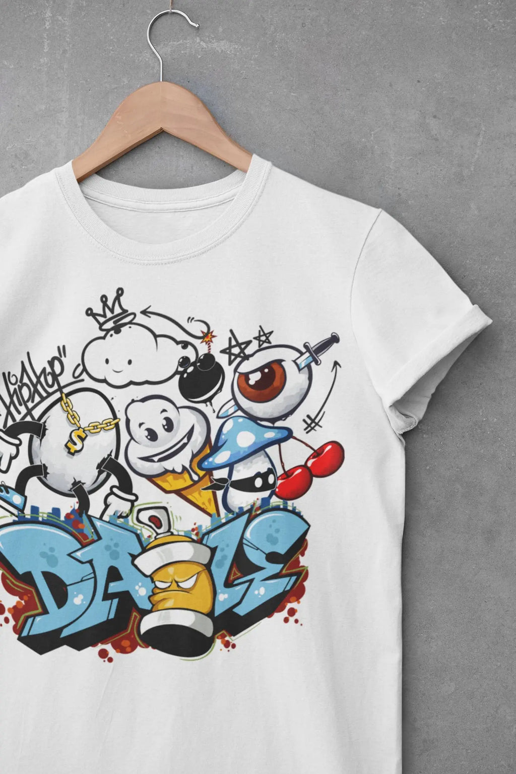 Graffiti Cartoon Graphic Tee Shirt, Hoodie Sweatshirt