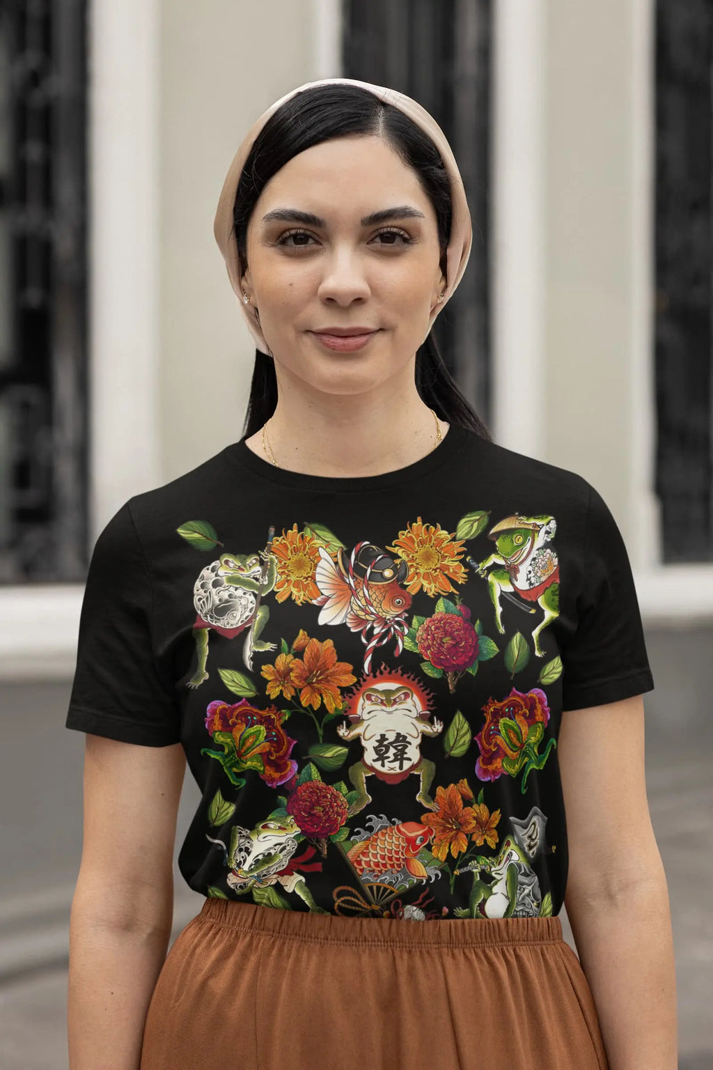 Japanese Frog Tattoo Graphic Tee Shirt, Hoodie Sweatshirt